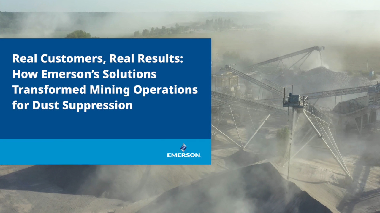De vrais clients, de vrais résultats : Comment les solutions Emerson ont transformé la suppression des poussières dans les mines