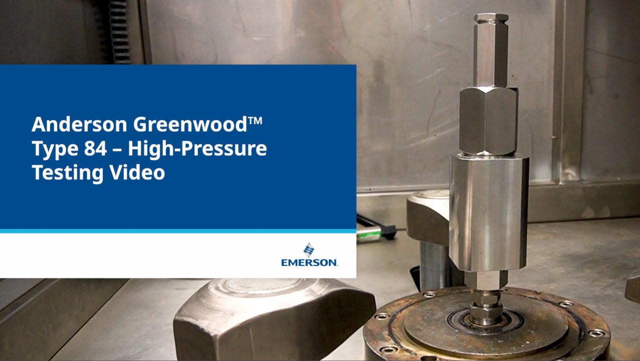 Anderson Greenwood™ Tipo 84 - Capacità nei test ad alta pressione Anderson Greenwood™ Tipo 84 - Capacità nei test ad alta pressione