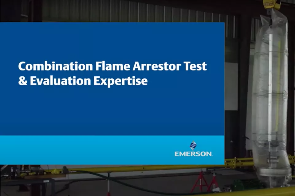 Essai de pare-flamme et vanne combinés Anderson Greenwood 5910C
