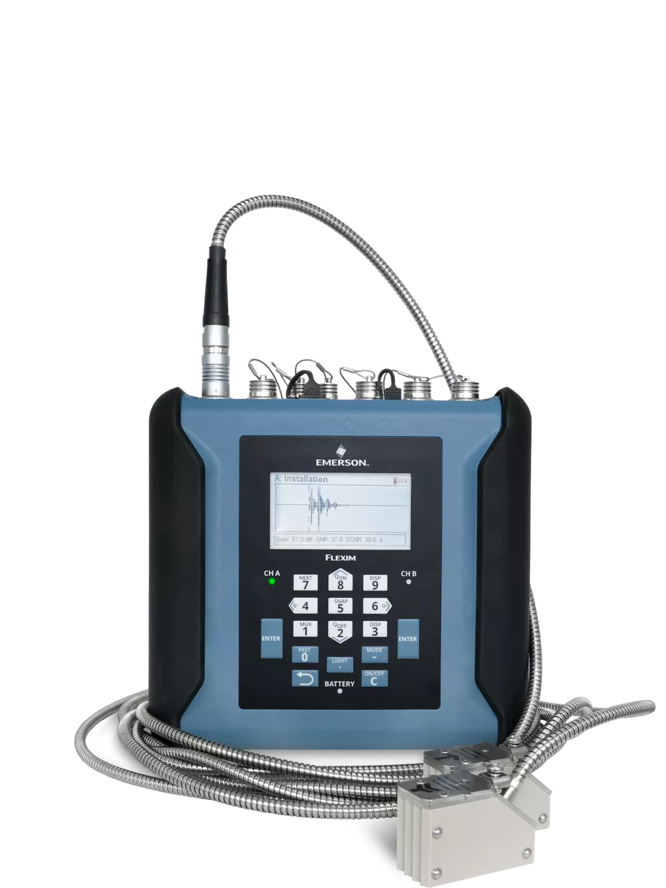 Flexim™ FLUXUS 631 device with transducer