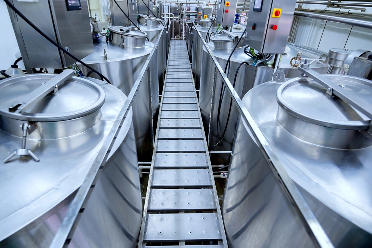 Equipment at dairy plant