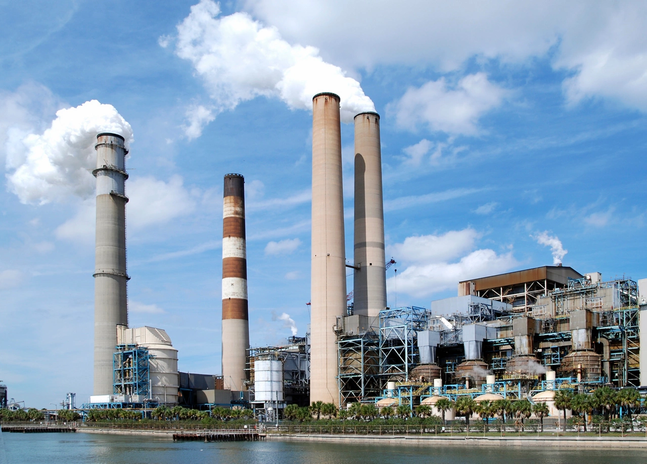 Process plant building and columns