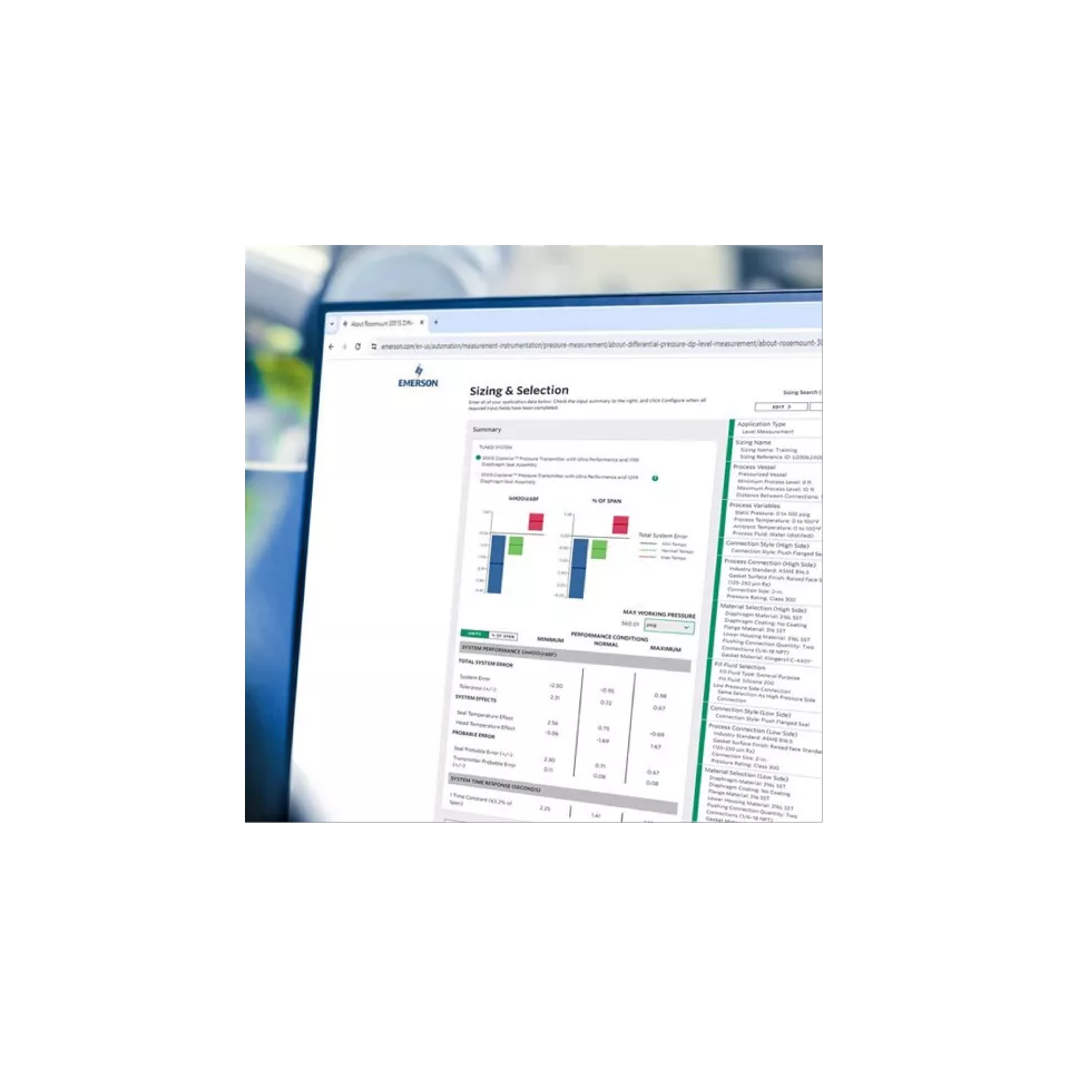 Differential Pressure Level Sizing & Selection Tool​