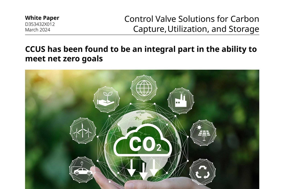 Soluções de válvulas de controle para captura, utilização e armazenamento de carbono