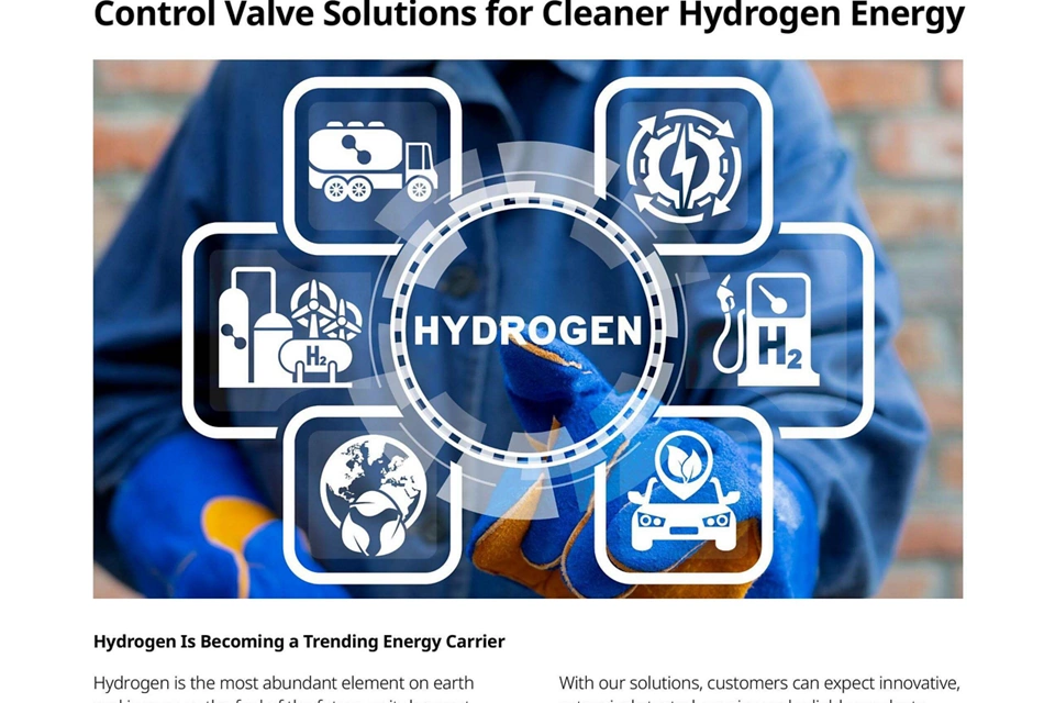 Soluciones de válvulas de control para una energía de hidrógeno más limpia