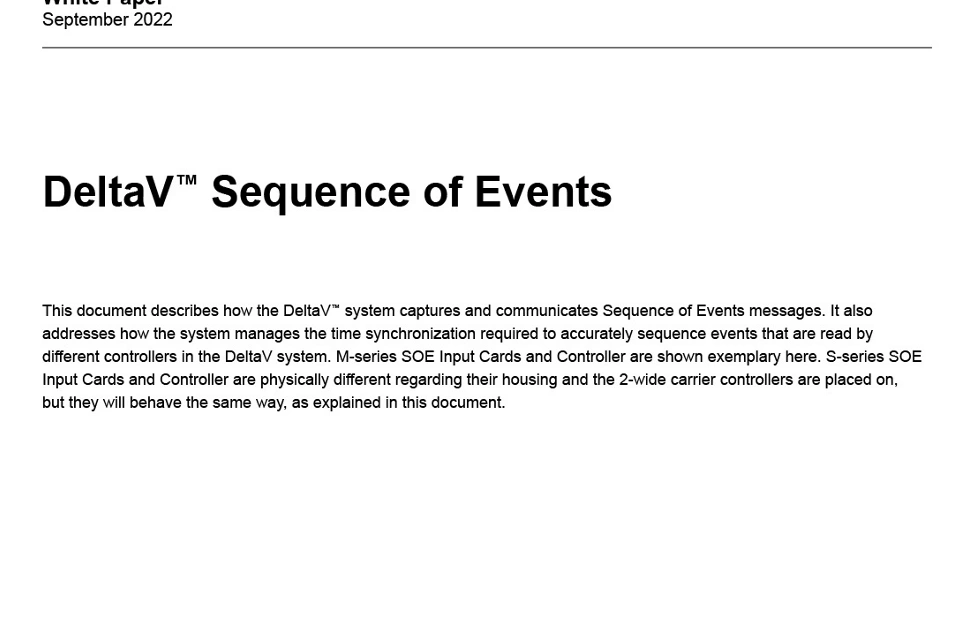 DeltaV Sequence of Events