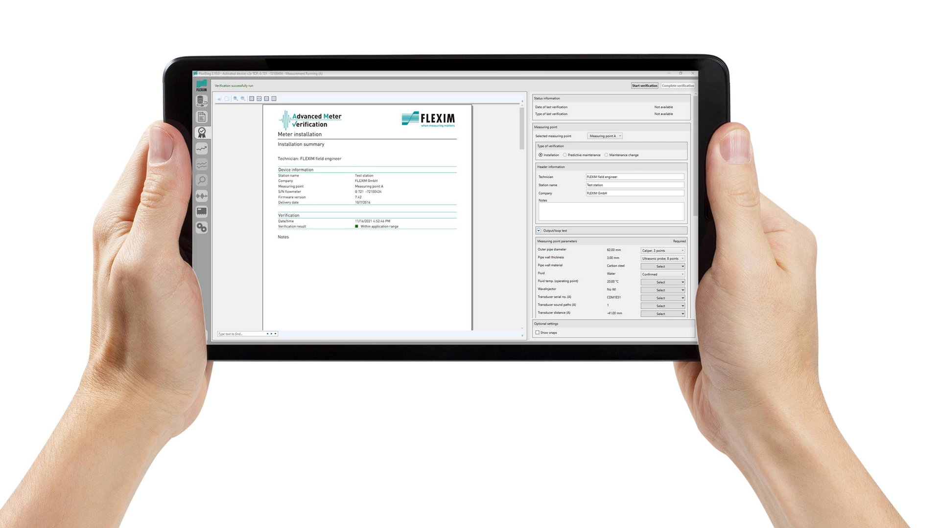 Clamp-on Ultrasonic Flow Meters - Advanced Meter Verification