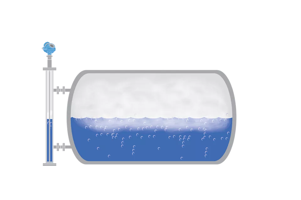 Medição de nível em tambores de vapor