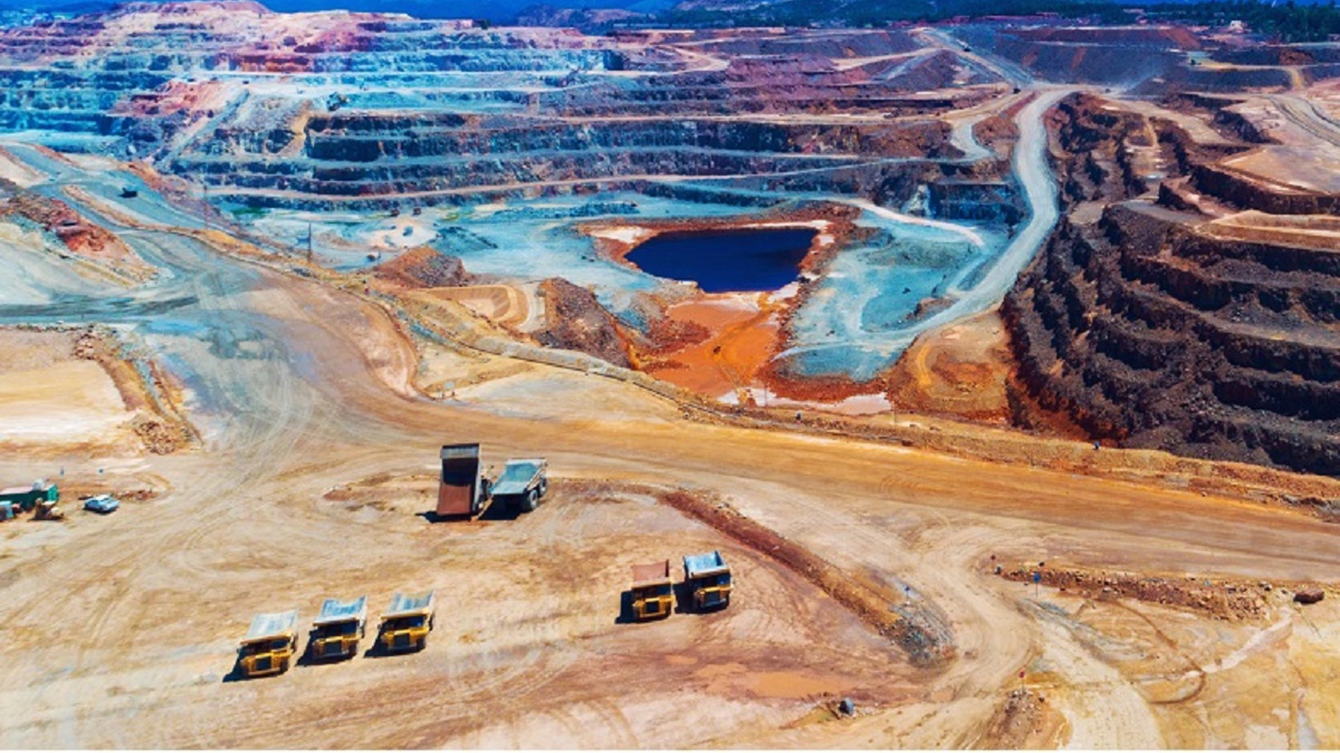Copper mine open pit Atalaya Rio Tinto. Spain.