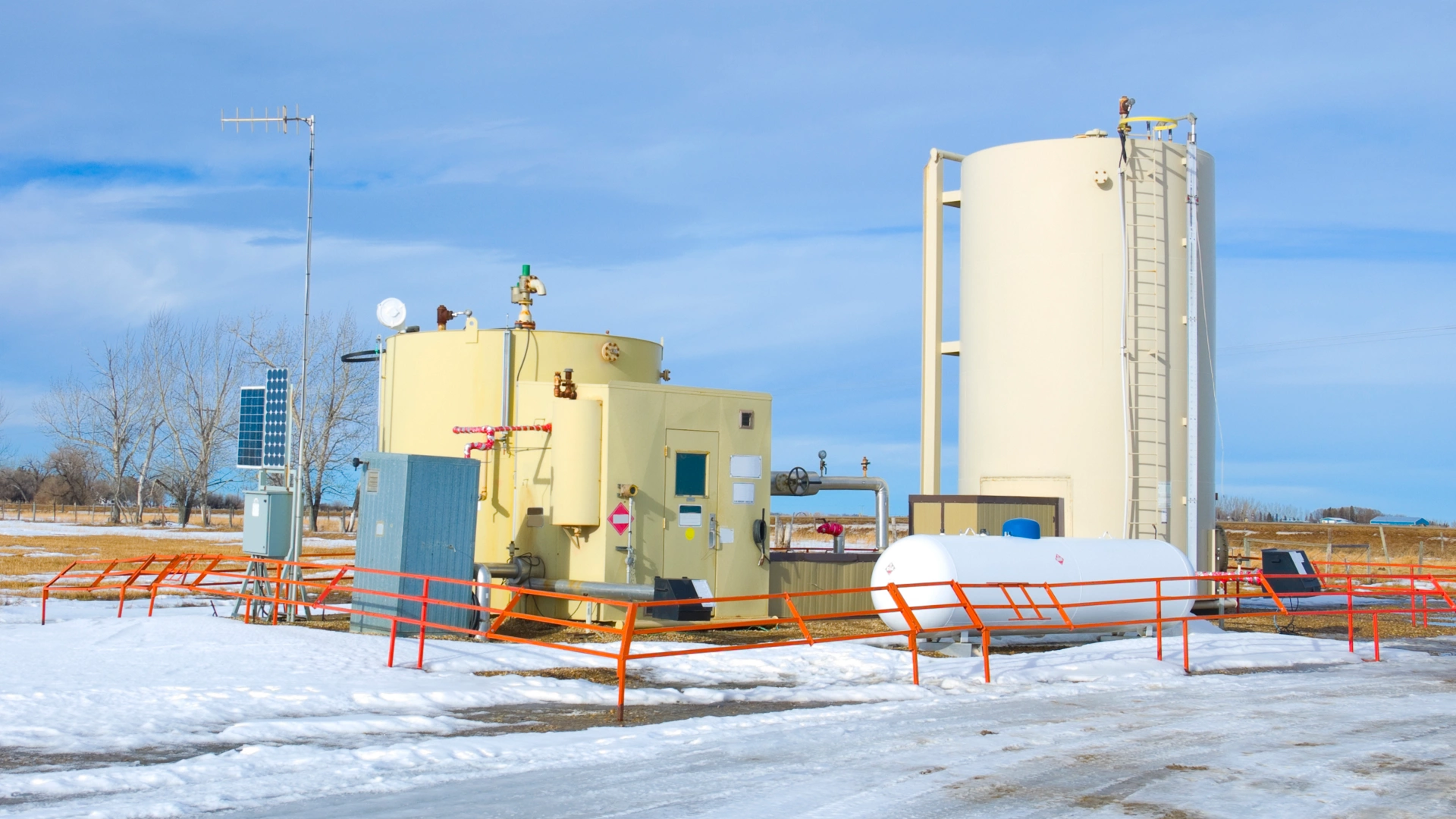 Oil separator on the prairie of Alberta