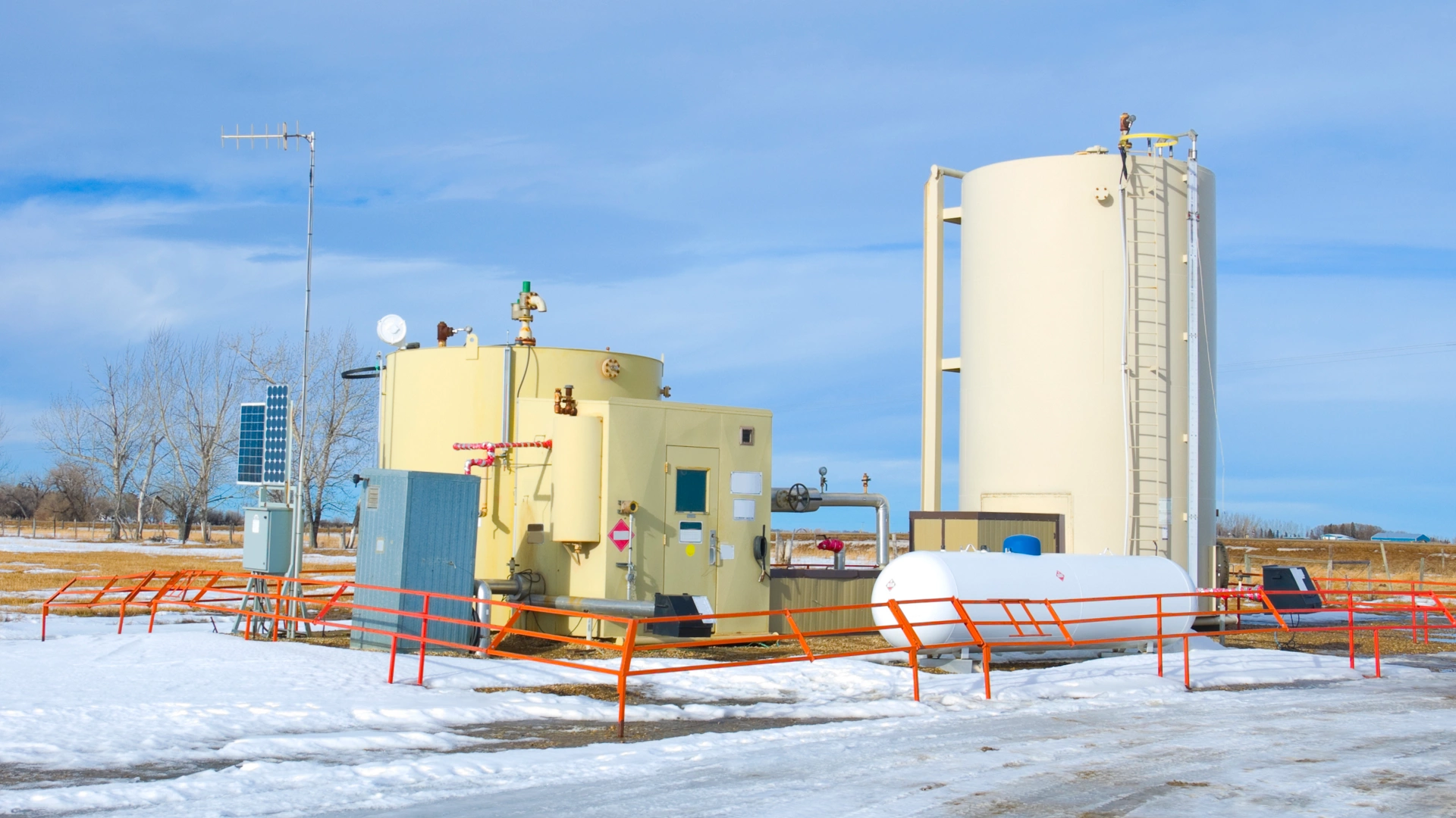 Oil separator on the prairie of Alberta