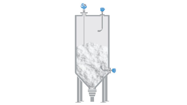 Level Measurement in Silica Powder Storage Tanks