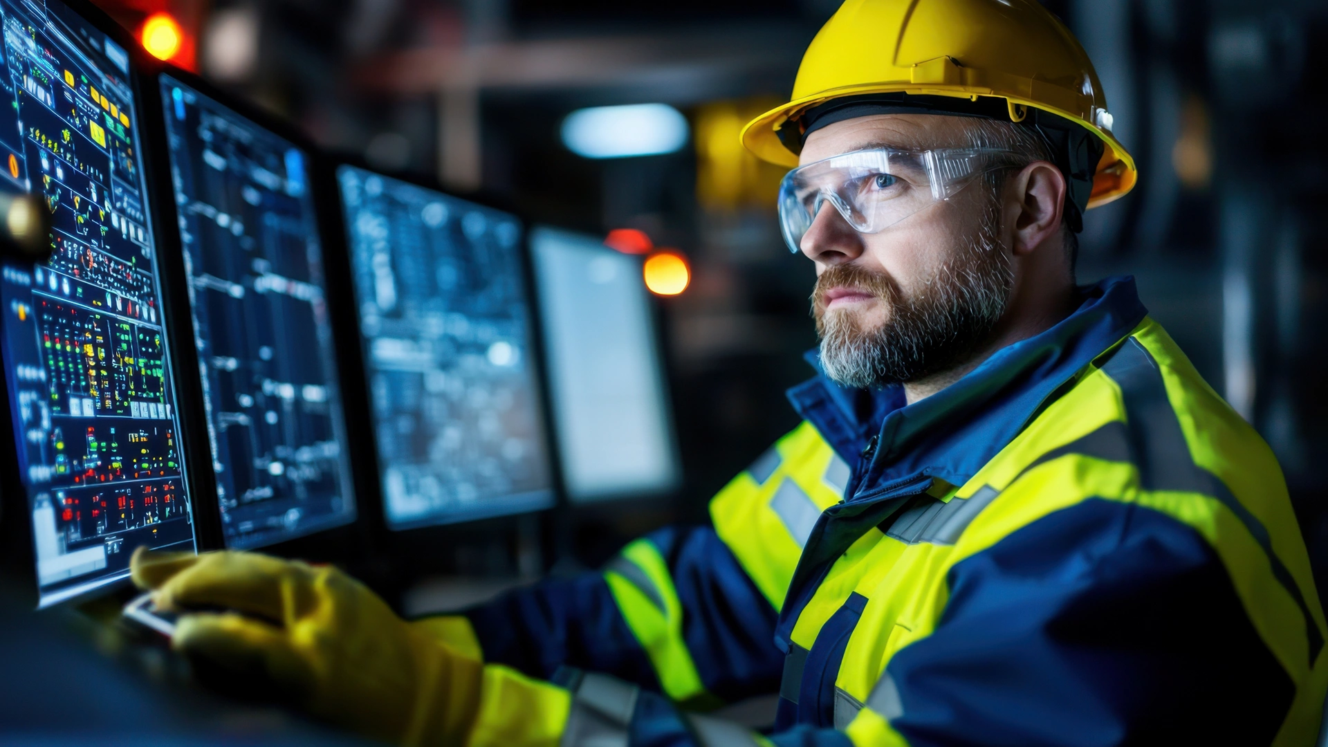 Efficient engineer monitoring data on multiple screens in refinery