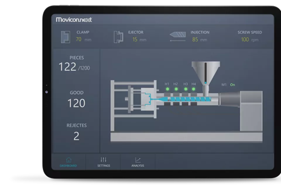 Visualización HMI de Movicon WebHMI™ para la red