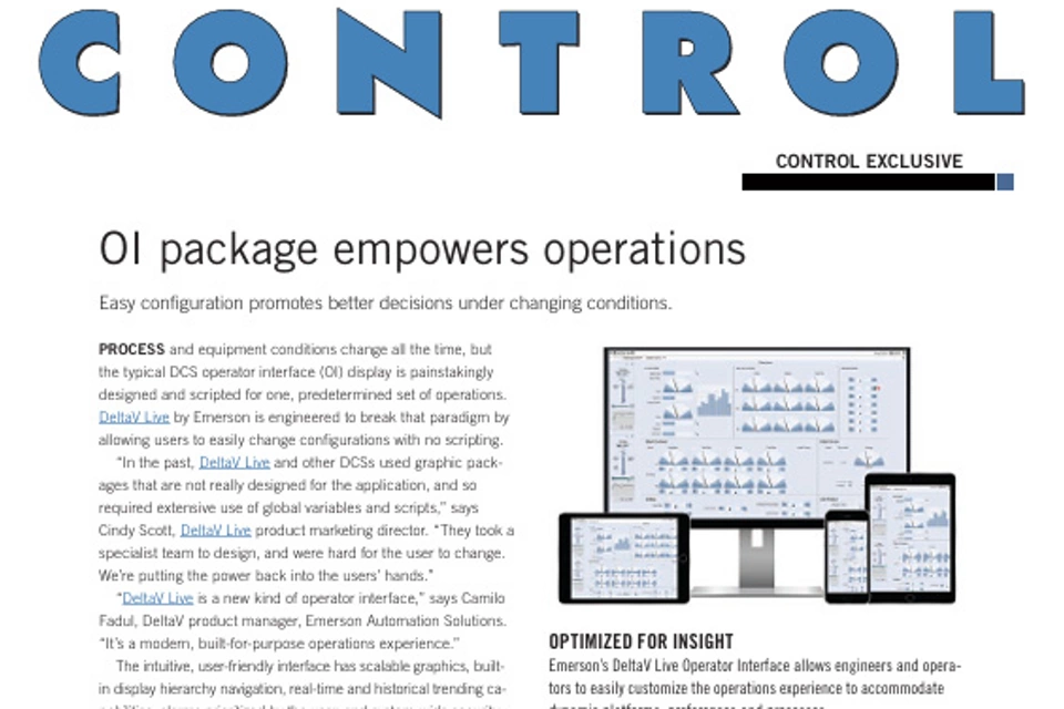 L’ensemble d’interface opérateur optimise le process