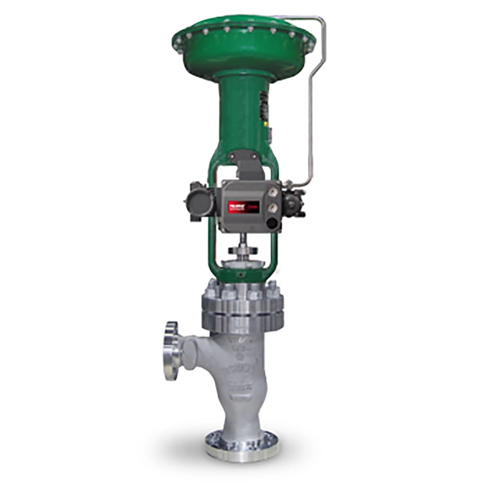 Selbstreinigendes Fisher Eckventil (Fisher 461 Sweep-Flo-Valve) mit erweitertem Ausgang