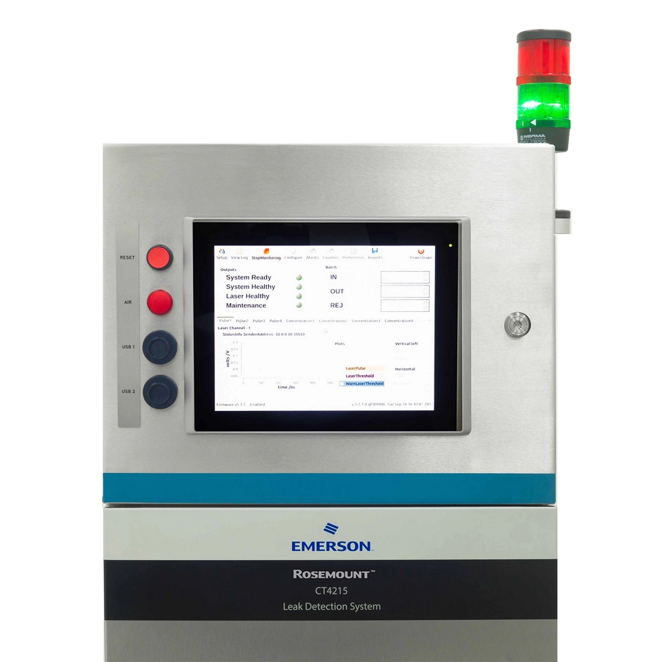 Sistema de detecção de vazamentos em embalagens Rosemount™ CT4215