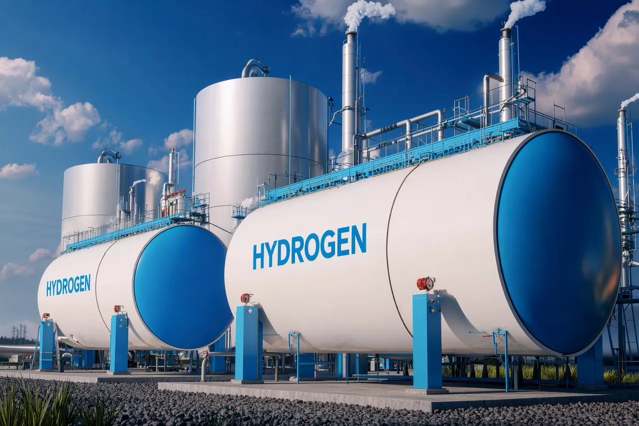 large-industrial-refinery-complex-with-distillation-columns-pipelines-processing-units-and-storage-facilities-illuminated-at-dusk-under-blue-sky